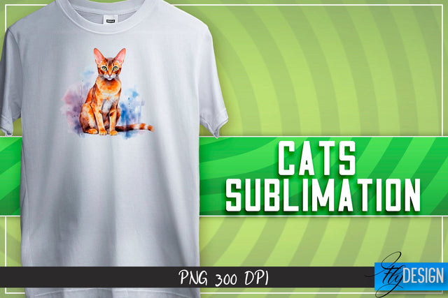 Cats Sublimation | T-Shirt Design Sublimation Fly Design 