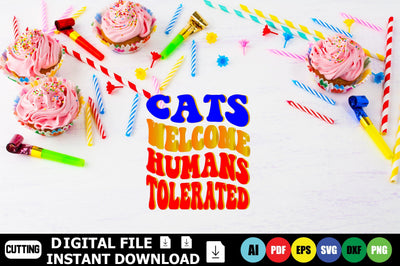 Cats Welcome Humans Tolerated SVG Shahin alam 
