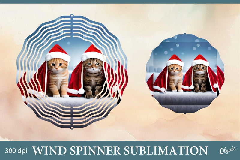 Cats Wind Spinner PNG. Christmas Wind Spinner Sublimation Sublimation Olga Terlyanskaya 