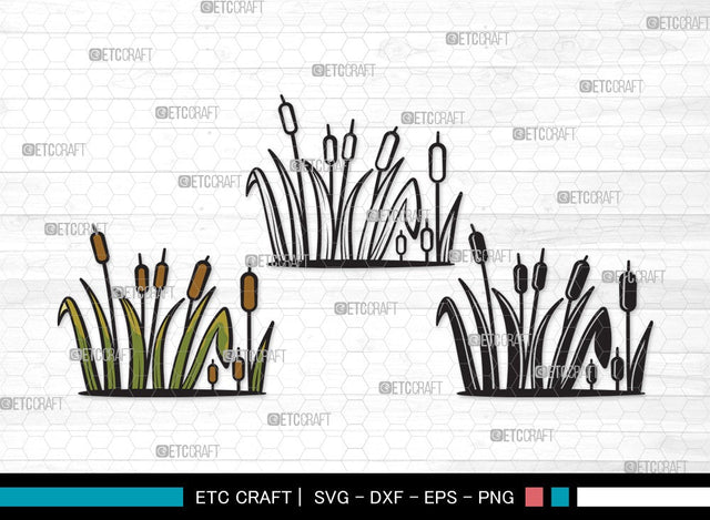 Cattail SVG | Bulrush Plant Svg | Cattail Flower Svg | Grass Svg | Cattail Plant Svg | Cattail Clipart SVG ETC Craft 