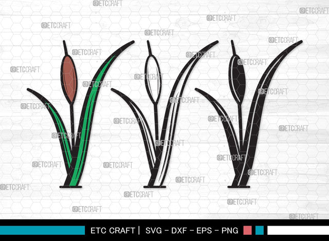 Cattail SVG | Bulrush Plant Svg | Cattail Flower Svg | Grass Svg | Cattail Plant Svg | Cattail Clipart SVG ETC Craft 
