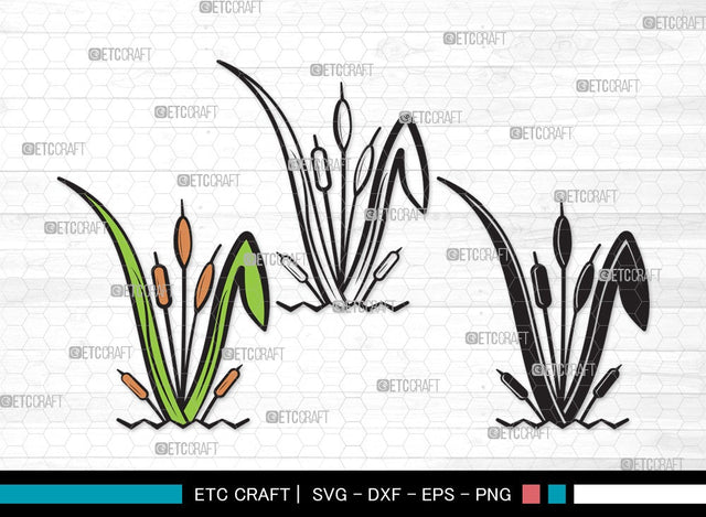 Cattail SVG | Bulrush Plant Svg | Cattail Flower Svg | Grass Svg | Cattail Plant Svg | Cattail Clipart SVG ETC Craft 