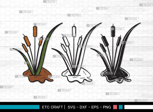 Cattail SVG | Bulrush Plant Svg | Cattail Flower Svg | Grass Svg | Cattail Plant Svg | Cattail Clipart SVG ETC Craft 
