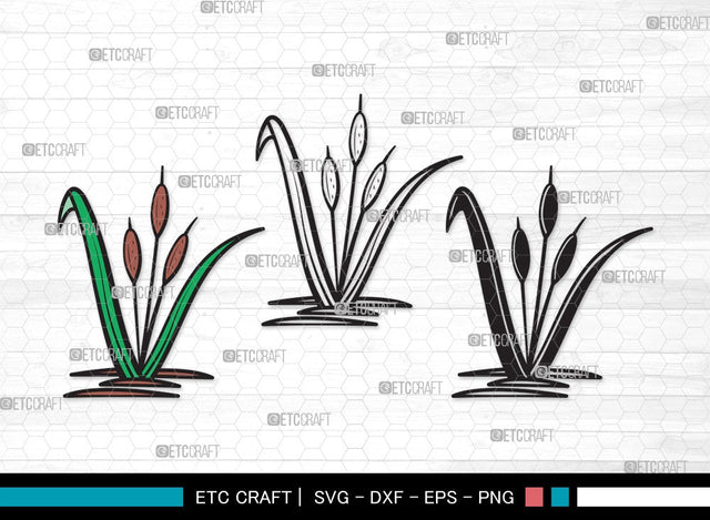 Cattail SVG | Bulrush Plant Svg | Cattail Flower Svg | Grass Svg | Cattail Plant Svg | Cattail Clipart SVG ETC Craft 