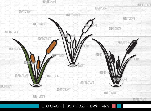 Cattail SVG | Bulrush Plant Svg | Cattail Flower Svg | Grass Svg | Cattail Plant Svg | Cattail Clipart SVG ETC Craft 