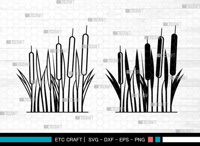 Cattail SVG, Cattail SVG, Bulrush Plant Svg, Cattail Flower Svg, Bulrush Plant Icon Svg , Reeds Svg, Cattail SVG ETC Craft 