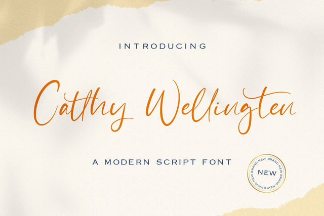 Catthy Wellingten - Modern Script Font Font StringLabs 