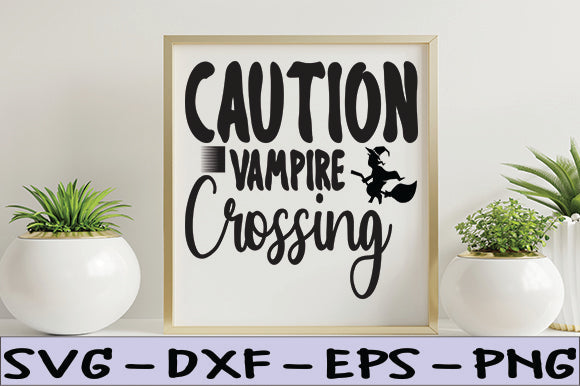 Caution Vampire Crossing SVG thesvgfactory 