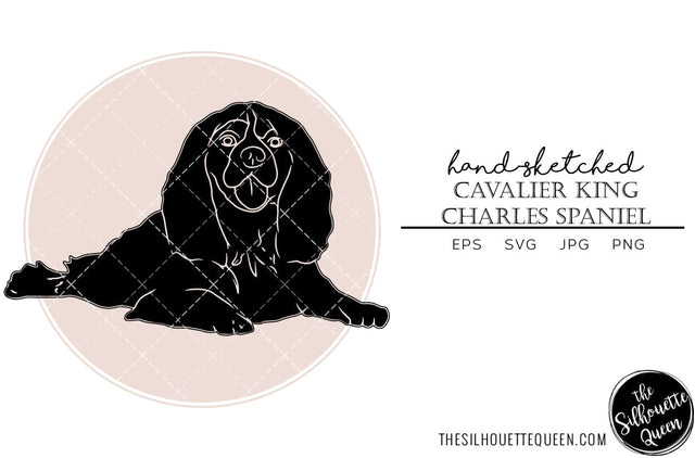 Cavalier King Charles Spaniel Sketch SVG Loveleen Kaur 