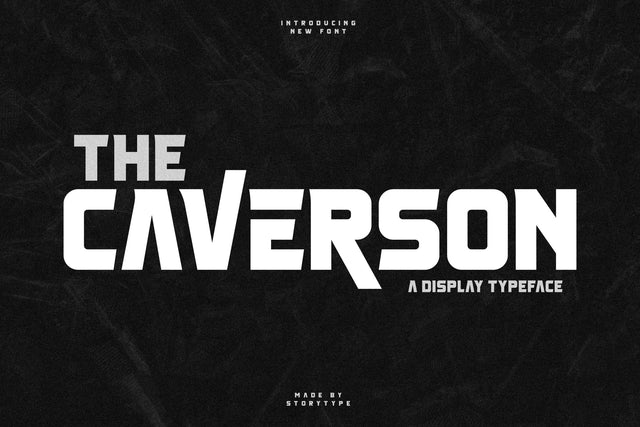 Caverson Typeface Font Storytype Studio 