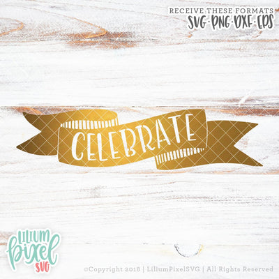 Celebrate Banner SVG Lilium Pixel SVG 