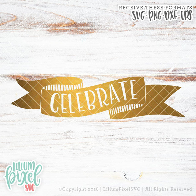 Celebrate Banner SVG Lilium Pixel SVG 