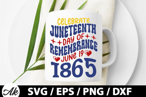 Celebrate juneteenth day of remembrance june 19,1865 Retro SVG SVG akazaddesign 