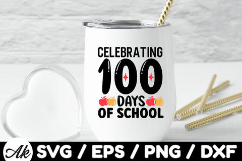 Celebrating 100 days of school svg SVG akazaddesign 