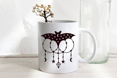 Celestial Bat Illustration | Mystical Magical SVG Cut files SVG zoellartz 