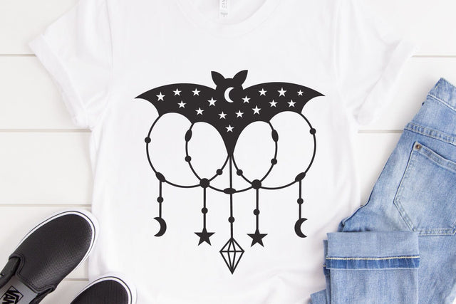 Celestial Bat Illustration | Mystical Magical SVG Cut files SVG zoellartz 
