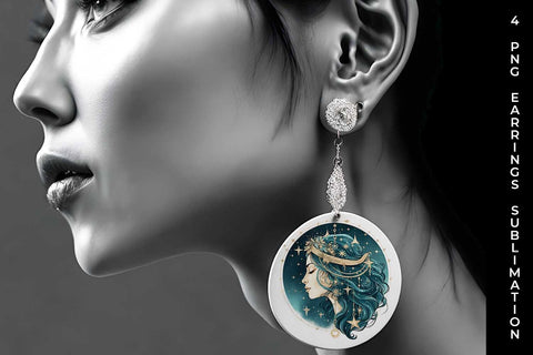 Celestial Boho Charms - Star Gazer Earrings PNG Bundle Sublimation Sintegra 