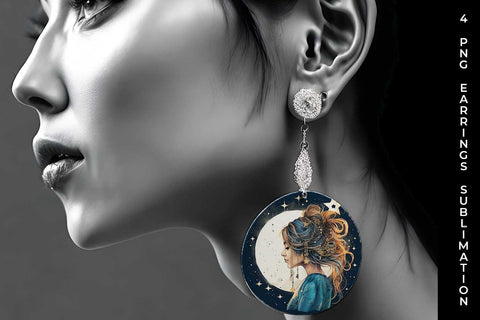 Celestial Boho Charms - Star Gazer Earrings PNG Bundle Sublimation Sintegra 