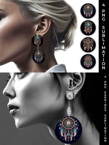 Celestial Dreams - Sublimation Earrings Design Bundle Sublimation Sintegra 