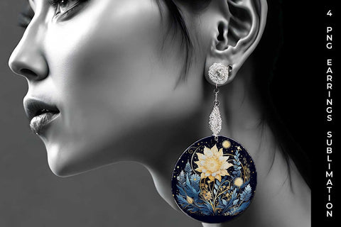Celestial Garden Blooms - Sublimation Earrings Bundle Sublimation Sintegra 