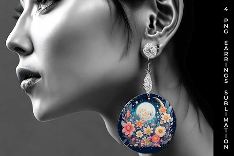 Celestial Garden Blooms - Sublimation Earrings Bundle Sublimation Sintegra 