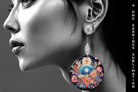 Celestial Garden Blooms - Sublimation Earrings Bundle Sublimation Sintegra 