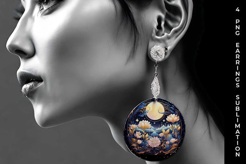 Celestial Garden Blooms - Sublimation Earrings Bundle Sublimation Sintegra 