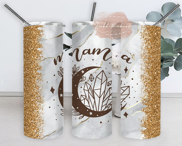 Celestial Mama 20oz Tumbler Template, Boho Celestial Mama Tumbler Png, Gold Glitter Tumbler Wrap, Celestial Crystals Moon Tumbler Design, Mother's Day Gift, Digital Download Sublimation Rabbitmakies 