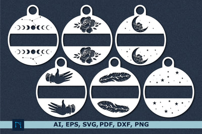 celestial Name Ornament laser cut bundle SVG MD JOYNAL ABDIN 