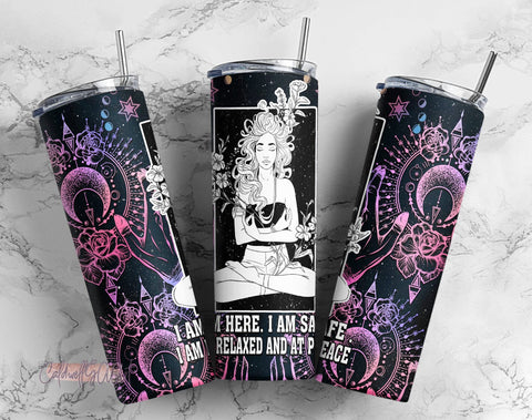 Celestial Positive Affirmations Tumbler Design Sublimation Designs Downloads - Skinny 20oz - PNG 2022 Sublimation CaldwellArt 