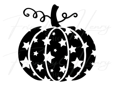 Celestial Pumpkin SVG | Pumpkin with Stars SVG SVG Friendly Henry 
