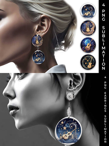 Celestial Serenade - Boho Earrings Sublimation Bundle Sublimation Sintegra 