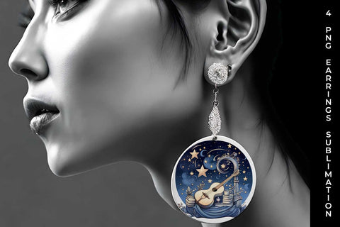 Celestial Serenade - Boho Earrings Sublimation Bundle Sublimation Sintegra 
