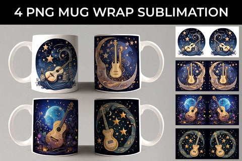 Celestial Serenade - Boho Mug Wrap Sublimation Bundle Sublimation Sintegra 