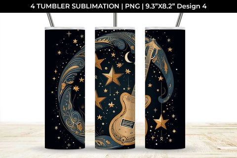 Celestial Serenade - Boho Tumbler Wrap Bundle Sublimation Sintegra 