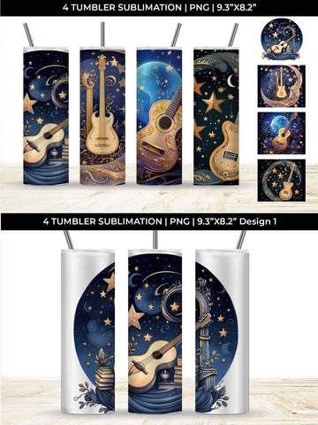 Celestial Serenade - Boho Tumbler Wrap Bundle Sublimation Sintegra 