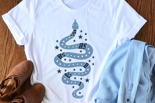 Celestial Snake SVG Cut File Mystic Boho Snake Illustration SVG zoellartz 