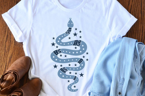 Celestial Snake SVG Cut File Mystic Boho Snake Illustration SVG zoellartz 