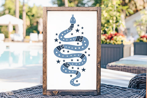 Celestial Snake SVG Cut File Mystic Boho Snake Illustration SVG zoellartz 