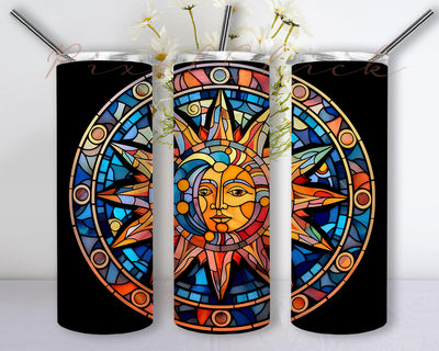 Celestial Sun With Celestial Moon 20oz Skinny Tumbler Png, Celestial Sun Moon Tumbler, Sun And Moon Boho Tumbler, Celestial Tumbler, Png File Digital Download Sublimation PixelChick 