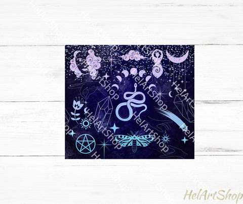 Celestial Tumbler PNG Sublimation, Witch Tumbler PNG Sublimation _HelArtShop_ 