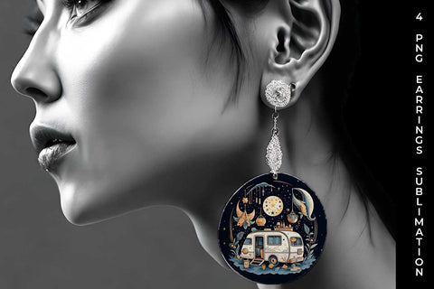 Celestial Wanderlust - Boho Earrings Sublimation Design Bundle Sublimation Sintegra 