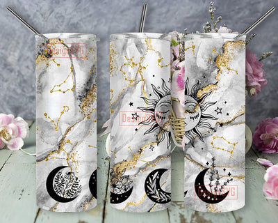 Celestial Zodiac 20oz Tumbler Wrap, Zodiac Glitter Tumbler Png, Celestial Sun And Moon Tumbler Design, Astronomy Sublimation Design, Instant Download Sublimation DesignSVG 
