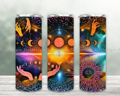 Celestial Zodiac Tumbler Glitter 20 oz Skinny Tumbler Sublimation Design Straight Design, Zodiac Gift Wrap Sublimation ToriDesigns 