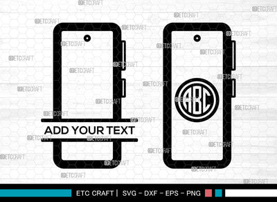 Cell Phone Monogram SVG, Circle Monogram Svg, Smart Phone Svg, Mobile Phone Svg, Old Cell Phone Svg, Retro Cell Phone Svg, Cell Phone SVG ETC Craft 