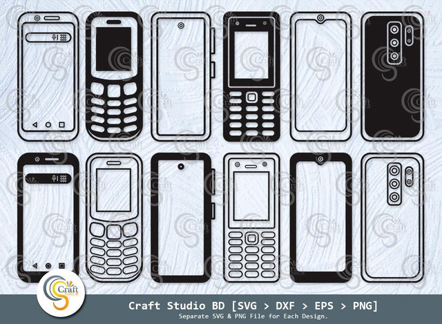 Cell Phone Silhouette, Cell Phone SVG, Smart Phone Svg, Mobile Phone Svg, Old Cell Phone Svg, Retro Cell Phone Svg, Cell Phone Bundle SVG ETC Craft 