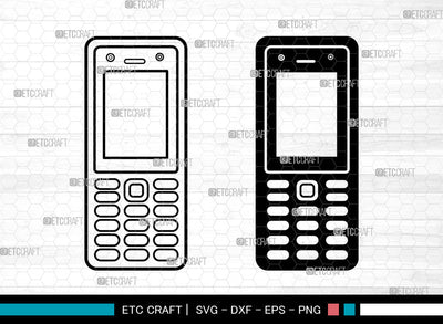 Cell Phone SVG, Cell Phone SVG, Smart Phone Svg, Mobile Phone Svg, Old Cell Phone Svg, Retro Cell Phone Svg, Cell Phone SVG ETC Craft 