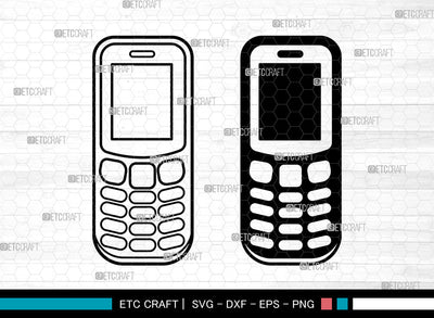 Cell Phone SVG, Cell Phone SVG, Smart Phone Svg, Mobile Phone Svg, Old Cell Phone Svg, Retro Cell Phone Svg, Cell Phone SVG ETC Craft 