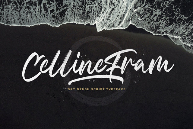 Celline Fram - Textured Brush Font Font StringLabs 