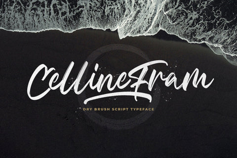 Celline Fram - Textured Brush Font Font StringLabs 